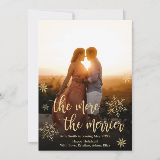 Foto Kerst Zwangerschapsaankondiging Kaarten (Voorkant)
