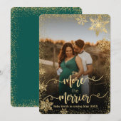 Foto Kerst Zwangerschapsaankondiging Kaarten (Voorkant / Achterkant)