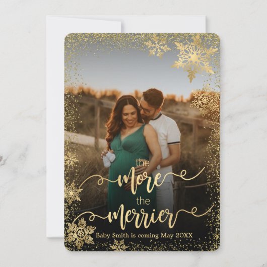 Foto Kerst Zwangerschapsaankondiging Kaarten (Voorkant)