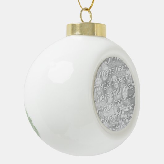 Foto Kerstballen | Uw eigen afbeelding-afbeelding  Keramische Bal Ornament (Links)