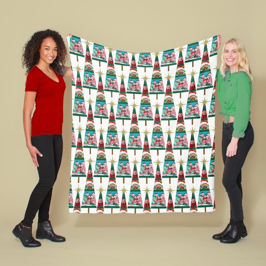 Foto Kerstboom Fleece Deken