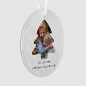 Foto Kerstboom Sjabloon Grootouders Ornament (voorkant)