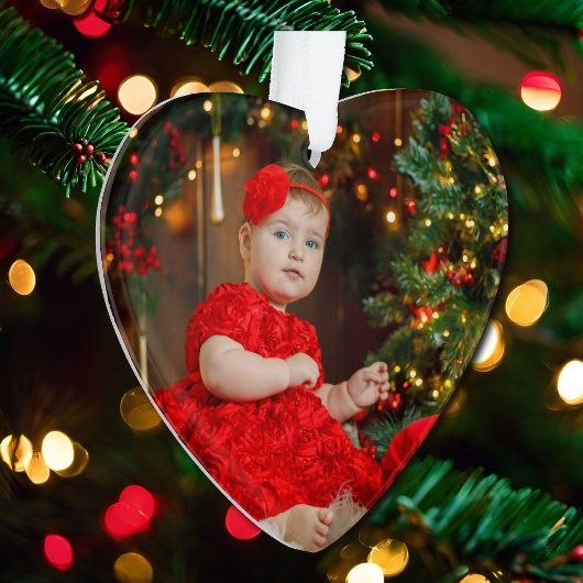 Foto Kerstcadeau Ornament met Jaar of Tekst