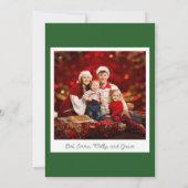 Foto Kerstcadeaus Groene Vakantie uitnodiging (Achterkant)