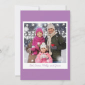 Foto Kerstcadeaus Paarse vakantie Kaart (Achterkant)