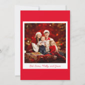 Foto Kerstcadeaus Rode vakantie Kaart (Achterkant)
