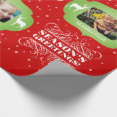 Foto kerstcadeautjes cadeaupapier (Hoek)