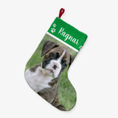 Foto kerstcadeautjes - Persoonlijke hond Kleine Kerstsok (Voorkant (Hangend))