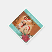 Foto Kerstfeest Poinsettia servetten (Hoek)