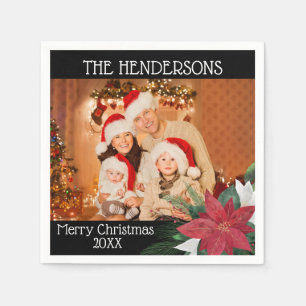 Foto Kerstfeest Poinsettia servetten