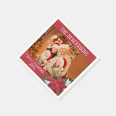 Foto Kerstfeest Poinsettia servetten (Hoek)