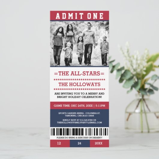 Foto kerstfeestdag feestkaartjes kaart (Staand voorkant)