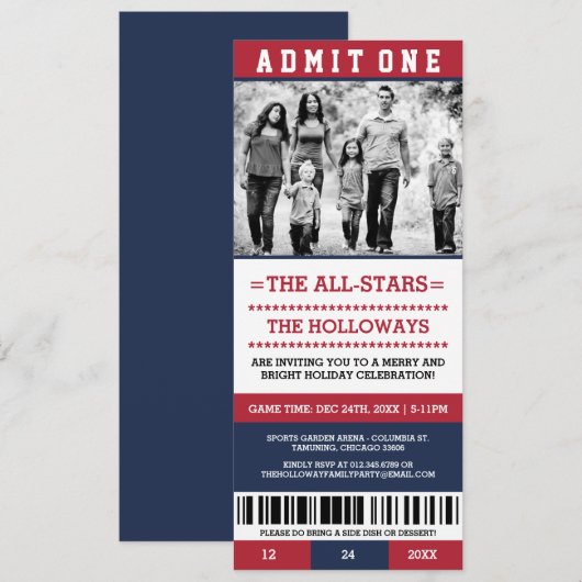 Foto kerstfeestdag feestkaartjes kaart (Voorkant / Achterkant)