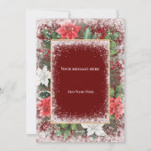 Foto kerstfeestdag Xmas Red Seasonal Kaart (Achterkant)