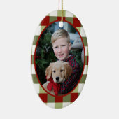 foto kerstfeestversiering keramisch ornament (Rechts)