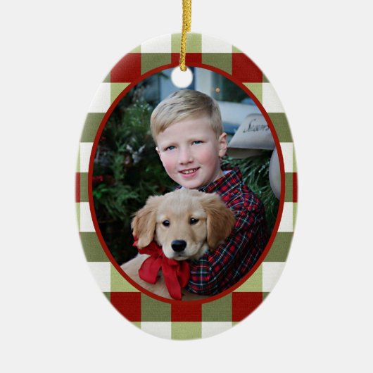foto kerstfeestversiering keramisch ornament (Voorkant)