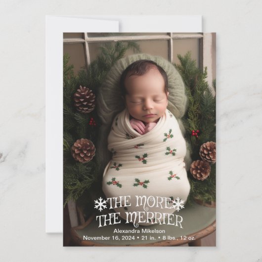 Foto Kerstgeboorte aankondiging (Voorkant)