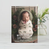 Foto Kerstgeboorte aankondiging (Staand voorkant)