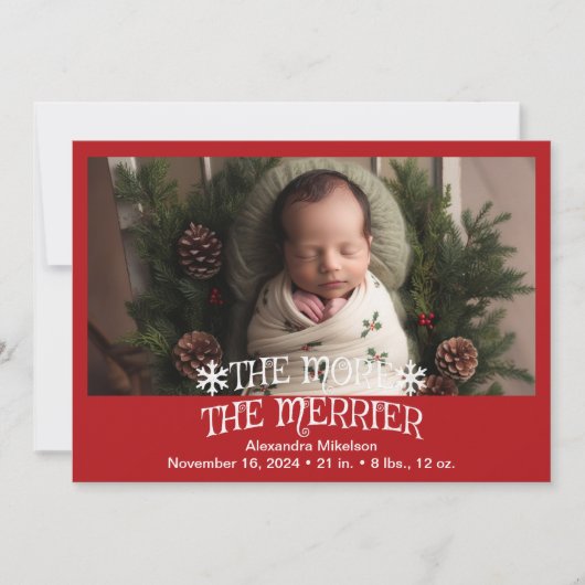 Foto Kerstgeboorte aankondiging (Voorkant)