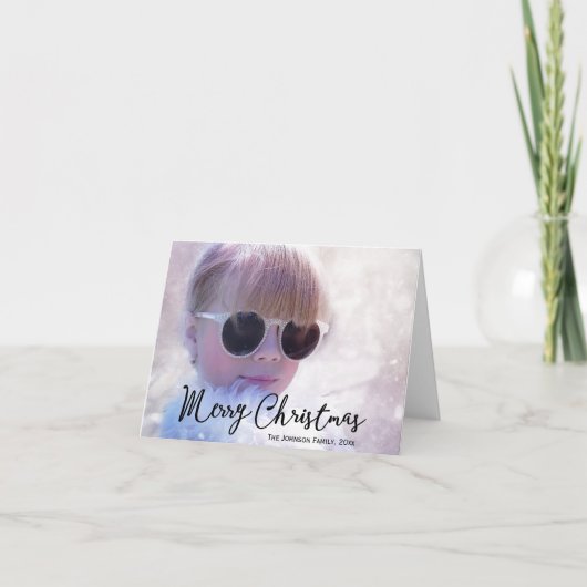 Foto kerstgroet feestdagen kaart (Voorkant)