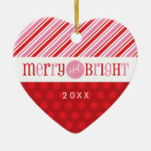 FOTO KERSTHART ORNAMENT :: Merry & Bright 2 (Voorkant)