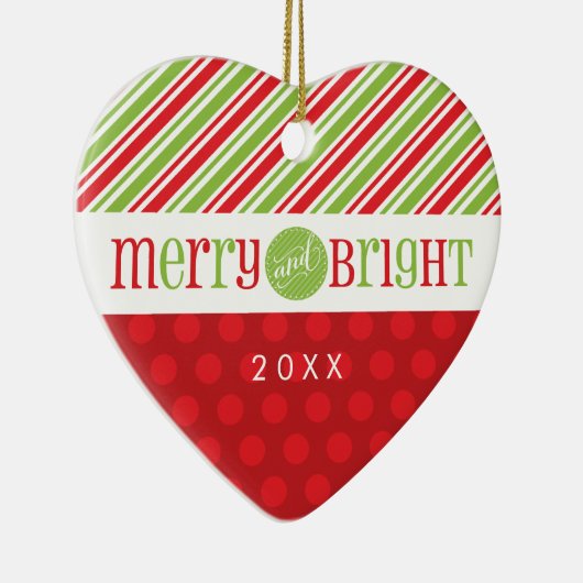FOTO KERSTHART ORNAMENT :: Merry & Bright 3 (Rechts)