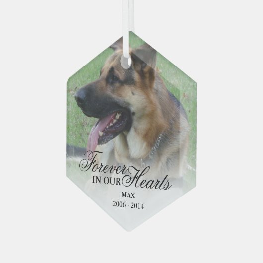 Foto Kerstherdenking Glas Ornament (Voorkant links)