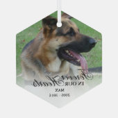 Foto Kerstherdenking Glas Ornament (Achterkant)