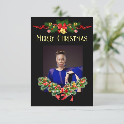 Foto kerstkaart aankondiging (Staand voorkant)