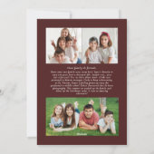 Foto Kerstkaart Burgundy Groen Denneboom Kerstkaar (Achterkant)