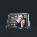 Foto kerstkaart, Chalkboard, Hark the Herald Kaart<br><div class="desc">Hark the Herald Angels Sing is een geliefd klassiek en Christelijk kerstlied. Deze woorden,  op een trendy krijtbord zie je de basis voor een foto-kerstkaart. Voeg uw afbeelding heel gemakkelijk toe,  en personaliseer de binnenkant door uw familienaam toe te voegen.</div>