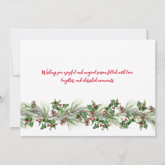 Foto Kerstkaart Dubbelzijdig Moderne Feestdagen Kaart (Achterkant)