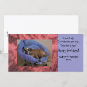 Foto kerstkaart/holiday card Engelse Bulldog Feestdagenkaart (Voorkant / Achterkant)