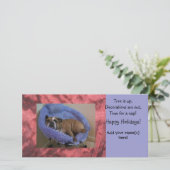 Foto kerstkaart/holiday card Engelse Bulldog Feestdagenkaart (Staand voorkant)