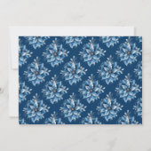 Foto kerstkaart met blauwe poinsettia (Achterkant)