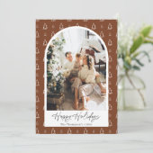 Foto kerstkaart, moderne kerstkaart kaart (Staand voorkant)