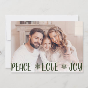 Foto kerstkaart voor familie platte kaart