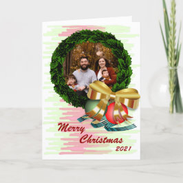 Foto Kerstkrans Gevouwen Kaart