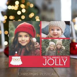 Foto - Kerstman - Het is de tijd om vrolijk te zij Feestdagenkaart