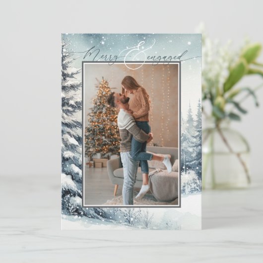 Foto Kerstmis Bewaar de datum Kaart (Staand voorkant)