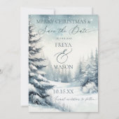 Foto Kerstmis Bewaar de datum Kaart (Achterkant)