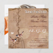 Foto Kerstmis Bird Cage Wedding Save the Date Kaart (Voorkant / Achterkant)