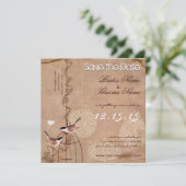 Foto Kerstmis Bird Cage Wedding Save the Date Kaart (Staand voorkant)