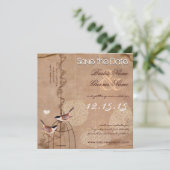 Foto Kerstmis Bird Cage Wedding Save the Date Kaart (Staand voorkant)