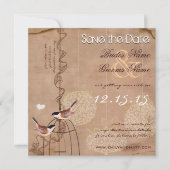 Foto Kerstmis Bird Cage Wedding Save the Date Kaart (Voorkant)