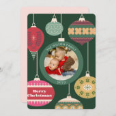 Foto Kerstmis Familie Kaart (Voorkant / Achterkant)