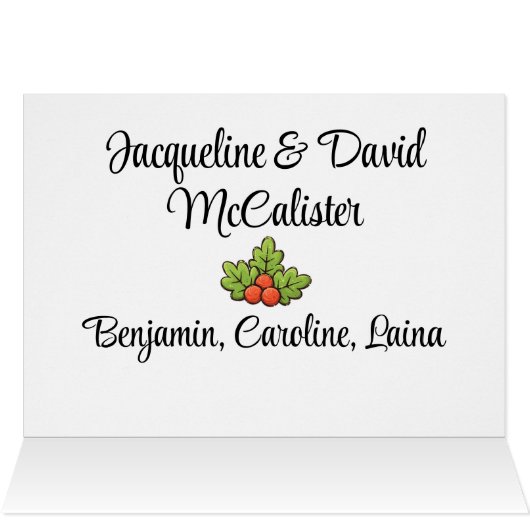 Foto kerstmis / feestdag Kaart (Binnen Horizontaal (Boven))