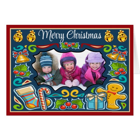 Foto kerstmis / feestdag Kaart (Voorkant Horizontaal)