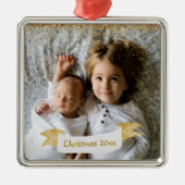 Foto Kerstmis, Jaar, Metalen Kerstbal Metalen Ornament (Voorkant)