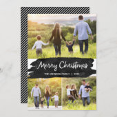 Foto Kerstmis Kaarten met Drie Afbeeldingen (Voorkant / Achterkant)